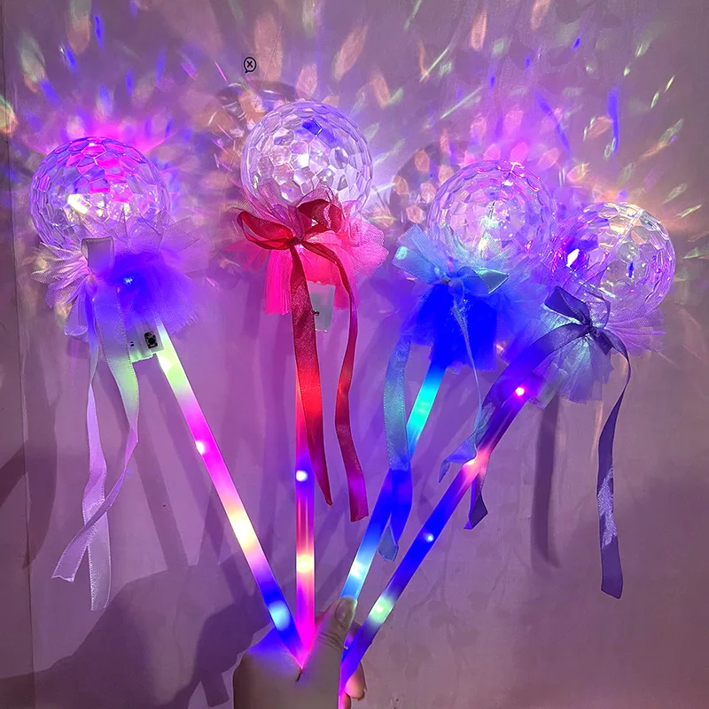 

New Colorful LED Light-emitting Projection Star Ball Handheld Magic Fairy Wand Dream Ambient Light Flashing Toy Party Gifts