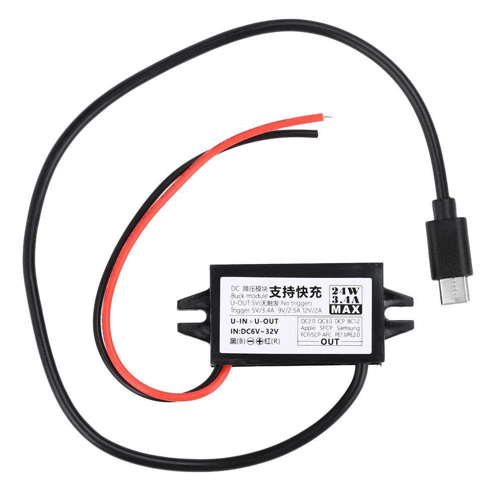 Convertisseur 12V Vers 5V DC Avec 2 Ports USB - Puissance 15W, Courant Max 3A - Protection Surintensité/surtension - Pour Voiture, électronique - 14