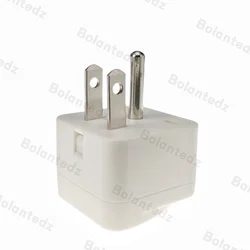 Universal Type B Plug Adapter for Power Conversion - International Travel Use (WHITE)