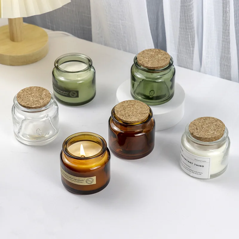 10UnitsDIYAromatherapyCandleCup80ml3ozHeatResistantGlassJars