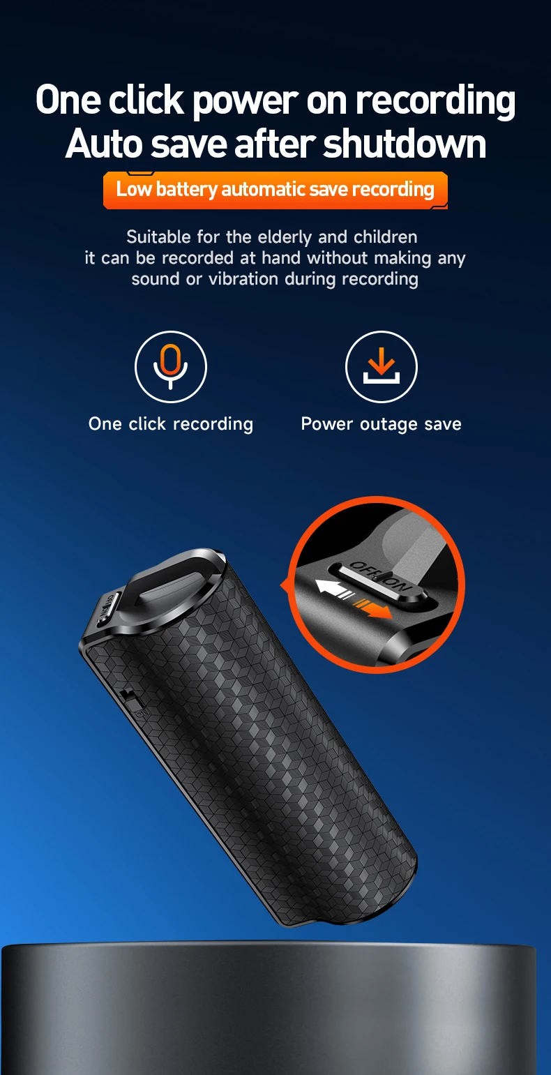 voice recorder in daily use setting
