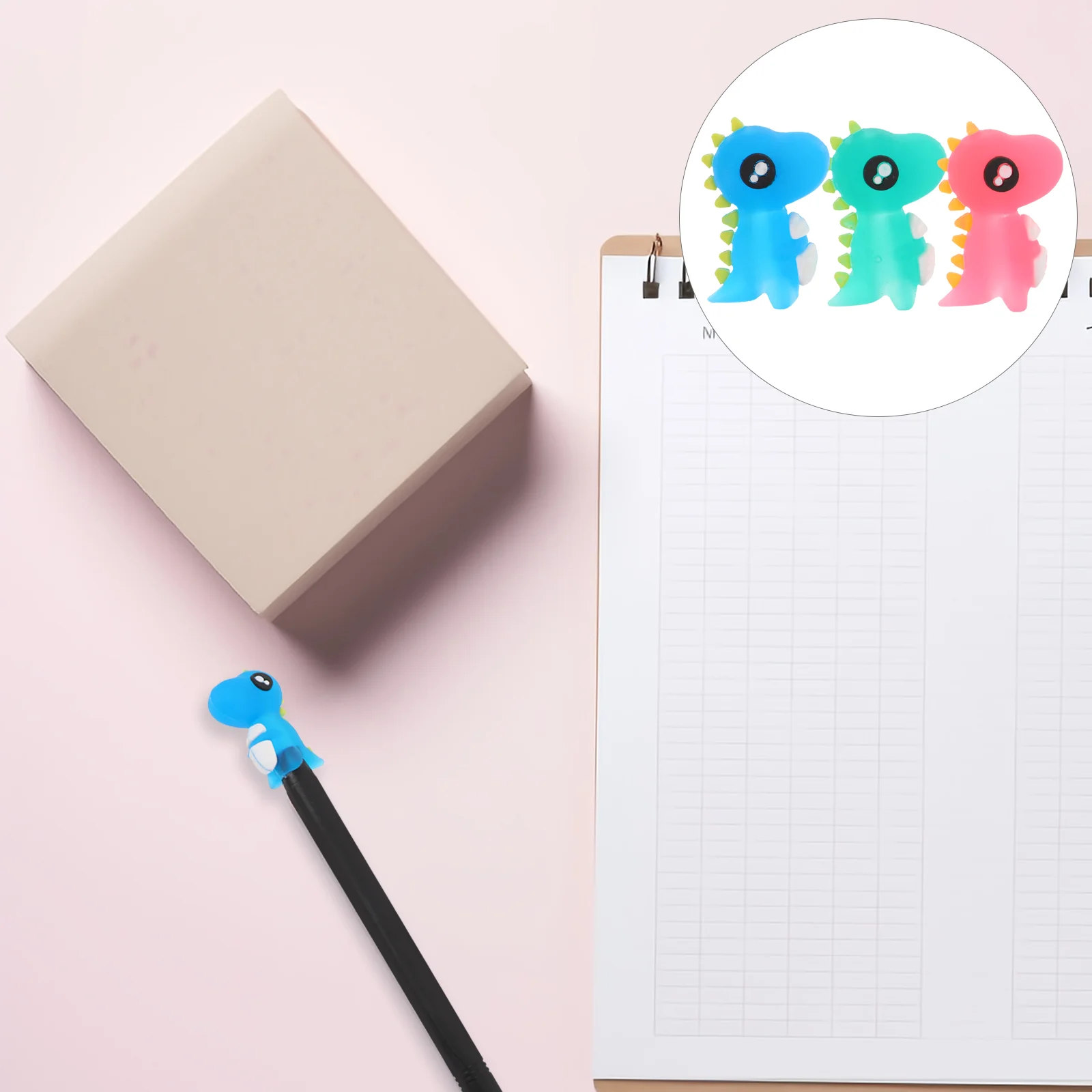 

12 шт., декоративные силиконовые колпачки для карандашей