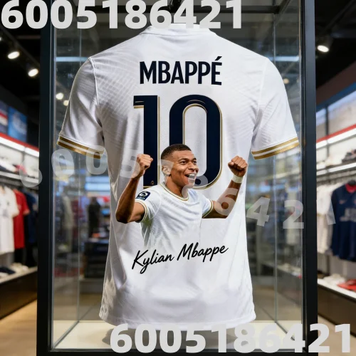 Neues Madrid 2026 Mbappé 10 Signiertes Fußballtrikot für Herren & Damen, Schnelltrocknend, Atmungsaktiv, Fan-Bekleidung für Training, Y2k Familien-Kinder-T-Shirts