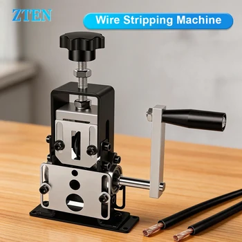 1-70mm² Wire Stripper Manual Wire Stripping Tool Cable Stripper Peeling Machine Compatible with Hand Crank Electric Drill Peeler 1