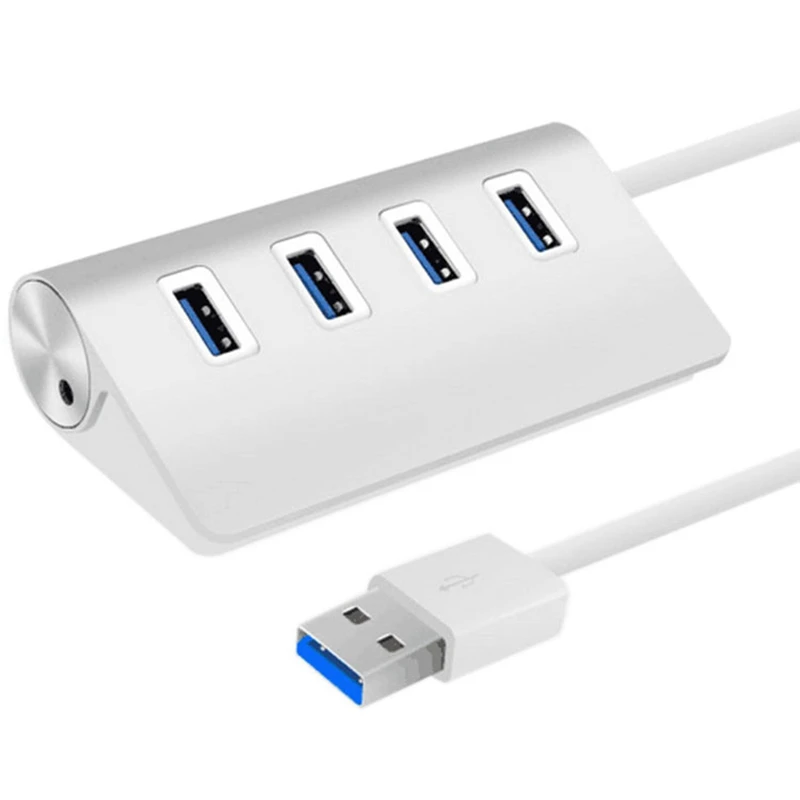 Hub Usb3.0 Alimentato Hub Dati Portatile A 4 Porte Con Guscio In Metallo, Adatto Per Sistema Operativo Windows/Mac