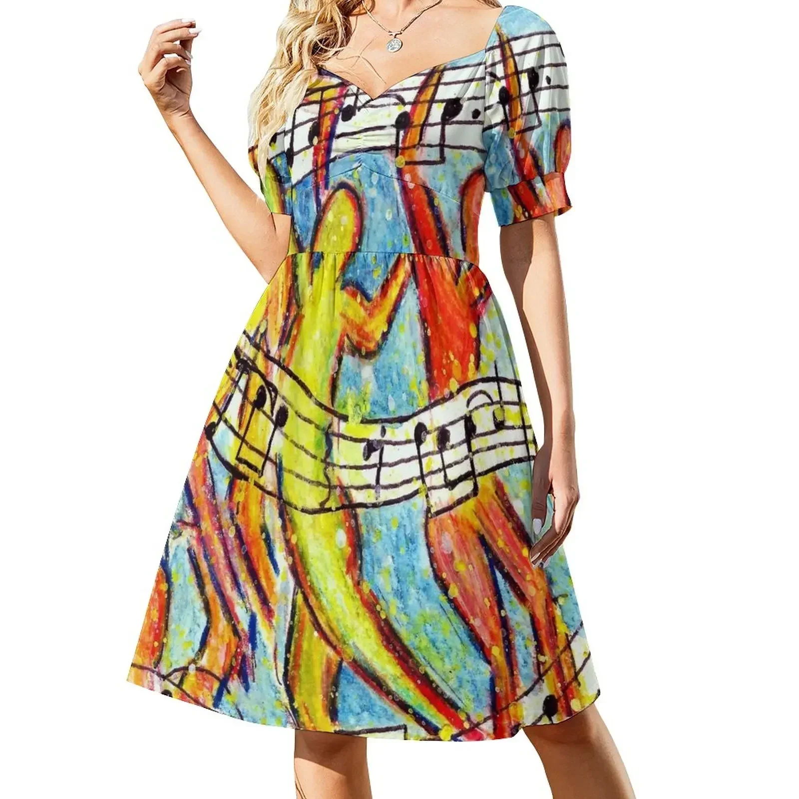 thumbnail image 1 of Vestido de manga corta de baile, vestidos elegantes para mujer, rebajas, vestidos de cóctel, vestidos de verano para mujer, 1 of 7