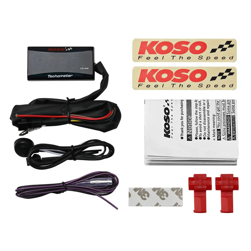 Koso Mini RPM Meter Digital Square LCD Display Engine Tach Hour Meter Tachometer Gauge for BMW YAMAHA KAWASAKI Racing Motorcycle
