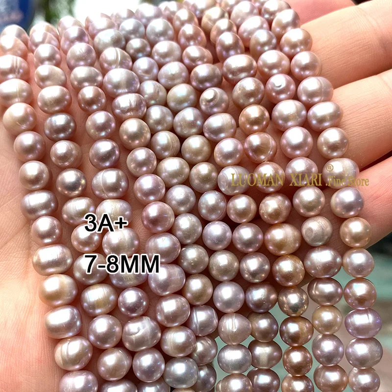4-12MM AAA Natural Freshwater Pearls Round Potato Shape Loose Spacer Beads for Jewelry Making Diy Bracelet Earrings Accessories 5