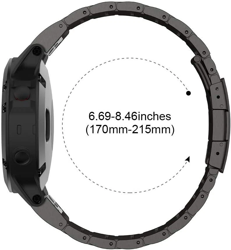 luxury For Garmin 22mm 26mm Quickfit Titanium Straps Fenix 7X 6X 7 6 Descent MK1 MK2 Epix Gen 2 Wristband　