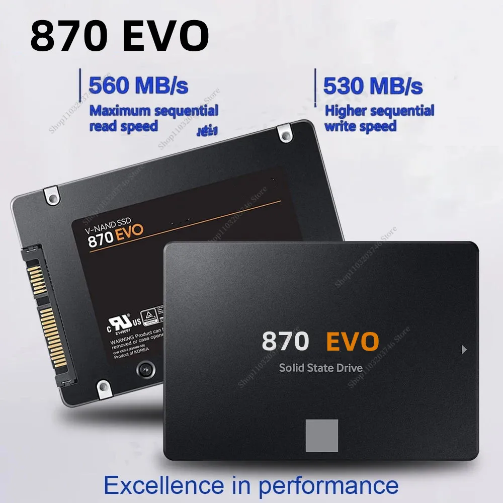 

Original Brand SSD 870 EVO 1TB 2TB 4TB 8TB Internal SSD HDD Hard Drive SATA3 2.5 Inch Laptop Desktop Computer MLC Disco Duro