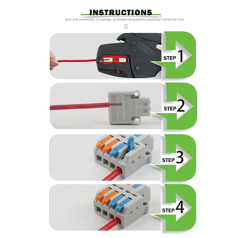 5PCS Fast Wire Connector Push-in Electrical Terminal Block Universal Splicing Wiring Cable Connectors For Cable Connection SPL ﻿ - Image 6