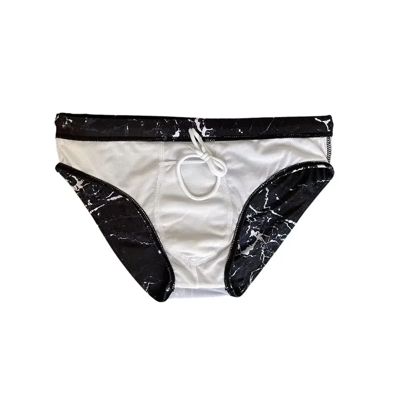 Summer Mens Board Shorts Swimsuit Briefs Sexy low-waisted Swimming Bikini Shorts Breathable Quick Dry Beach Surfing Swim Trunks
