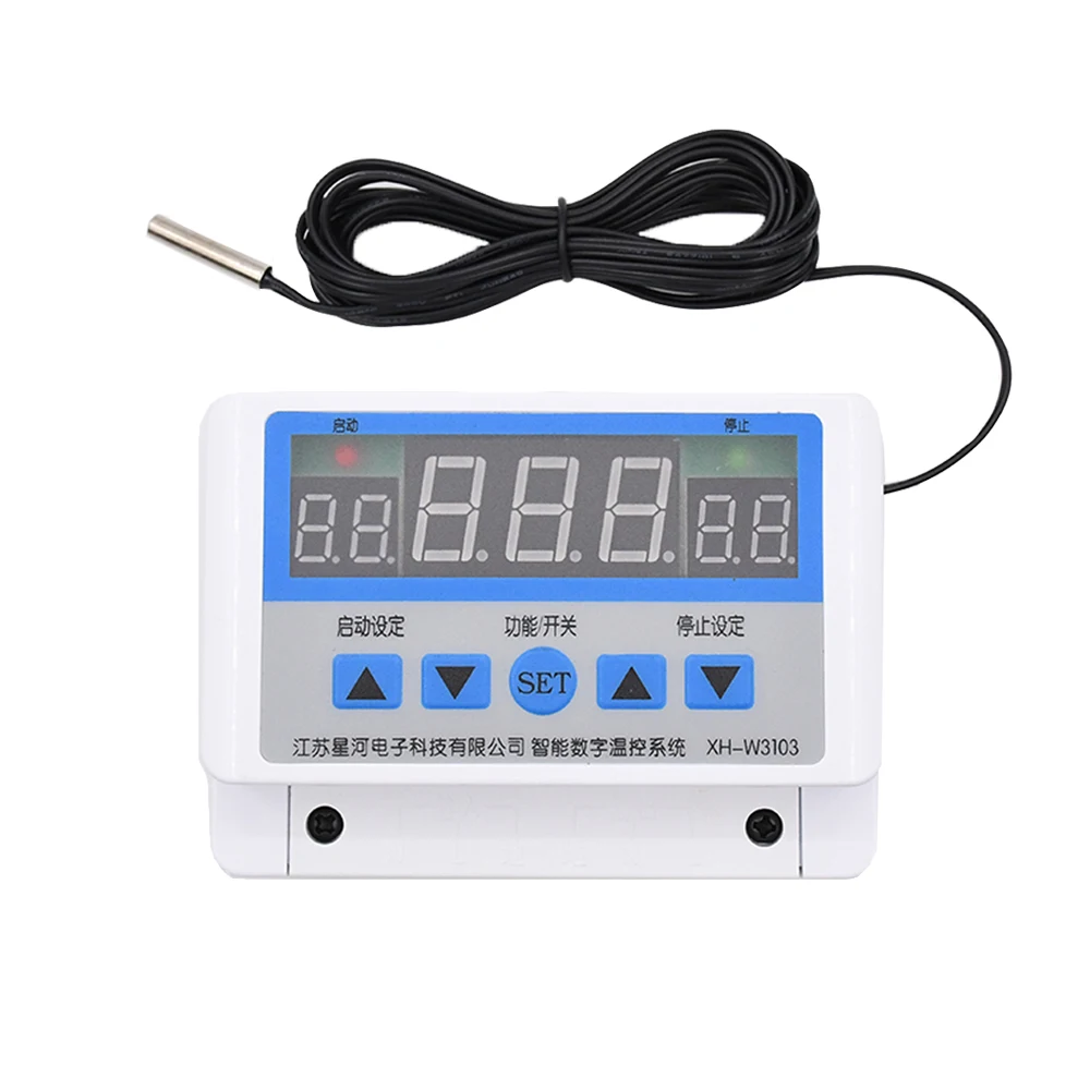 Controlador de Temperatura 300w 600w 5000w Alta Potência Digital Termostato 30a Controlador de Temperatura W3103 dc 12v 24v ac 220v