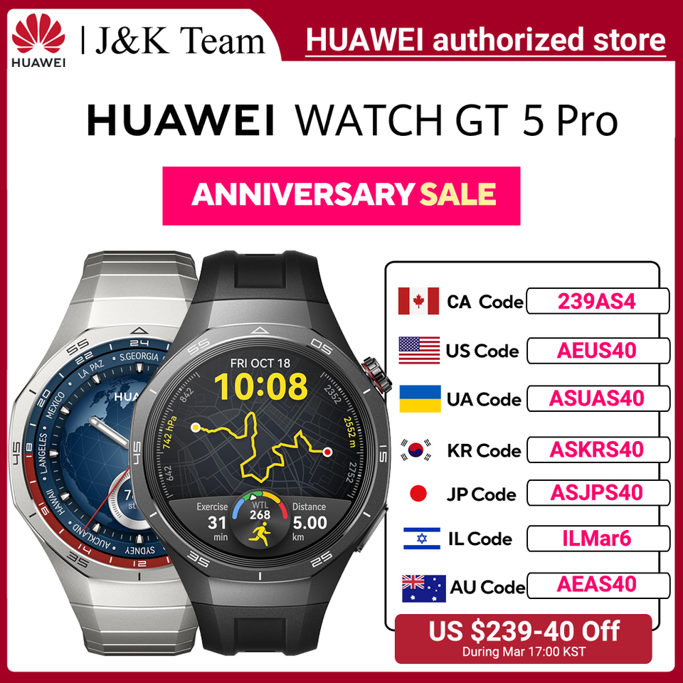 HUAWEI Watch GT 5 Pro Smartwatch,Ceramic and Titanium Watch GT5 Pro,Global Version,compatible with iOS and Android