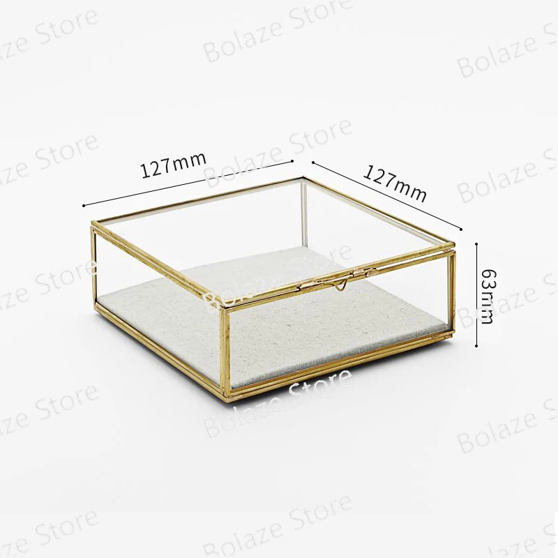 

Шкатулка для хранения ювелирных изделий ручной работы, домашний высококачественный стеклянный флип-чехол, прозрачная витрина, декоративная коробка, украшения для гардеробного стола