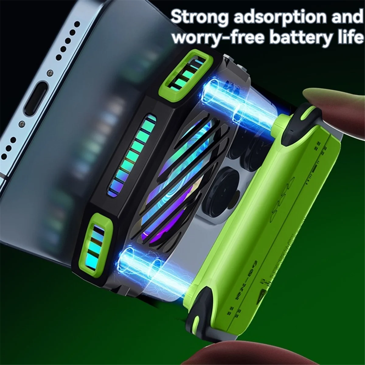 A40I X111 전화 자기 반도체 Coolng 팬 라디에이터 7 기어 조정 가능한 게임 쿨러 IOS 안드로이드 유니버설