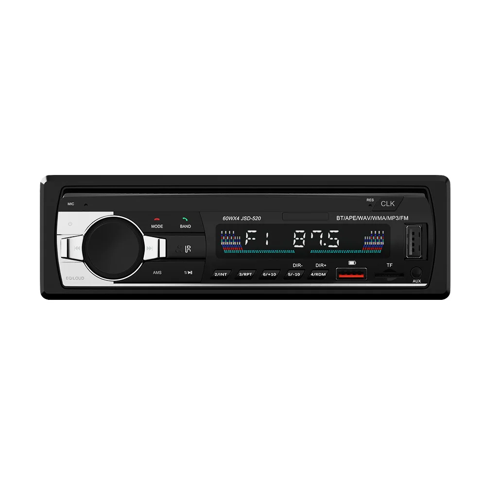 자동차 라디오 스테레오 MP3 플레이어, 디지털 BT 자동차 멀티미디어 플레이어, 오디오 음악, USB SD, 대시 AUX 입력 포함, 1 딘