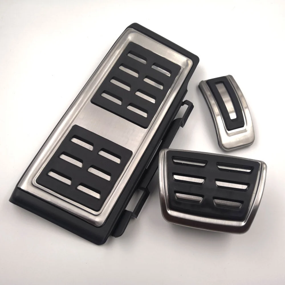 Car Stainless Steel Pedal Anti-Slip Fuel Brake Footrest Pad Cover Accessorie For Audi Q3 F3 Sportback RS S-Line Q2 SQ2 ~