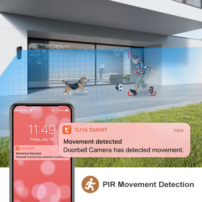 Motion Detection My Doorbell App 1080P Video Intercom Smart WIFI