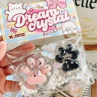 Cartoon Paste Cat Claw Finger Pinch Music Toys Children and Adults Elastic Decompression Toys Relax Pinch Crystal Cat Claw Toys 1