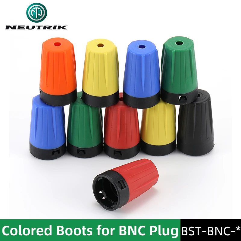 Оригинальные цветные ботинки Neutrik BST-BNC для видеокабеля заднего вида NBNC75BYY11, NBNC75BTU11, NBNC75BLP7, NBNC75BLP9