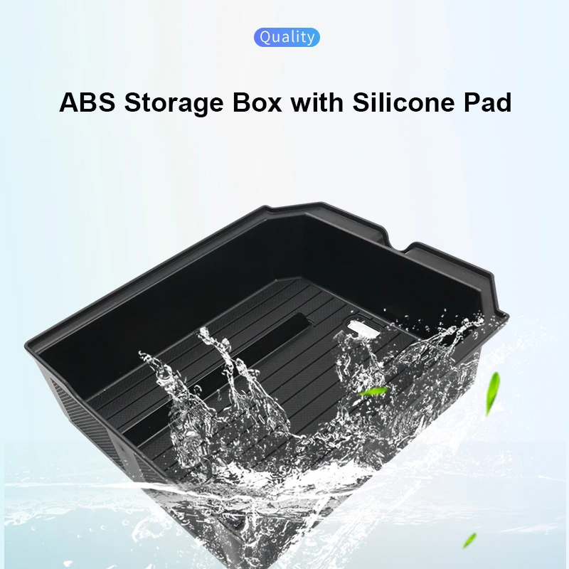 For Tesla Model Y Juniper 2025 Center Console Storage Organizer Box Tray Model 3 Highland 2024 Armrest Box Hidden Accessories