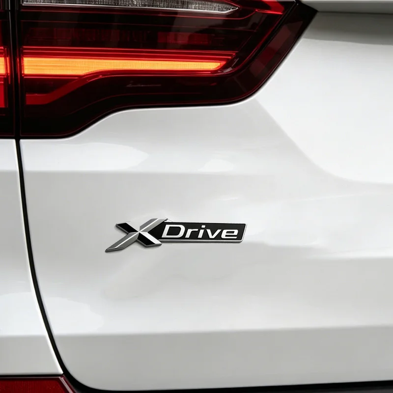 3D XDrive 자동차 엠블럼 배지 - BMW X1 X3 X5 X6용 ABS 로고 스티커 - 리어 트렁크/사이드 펜더 장식
