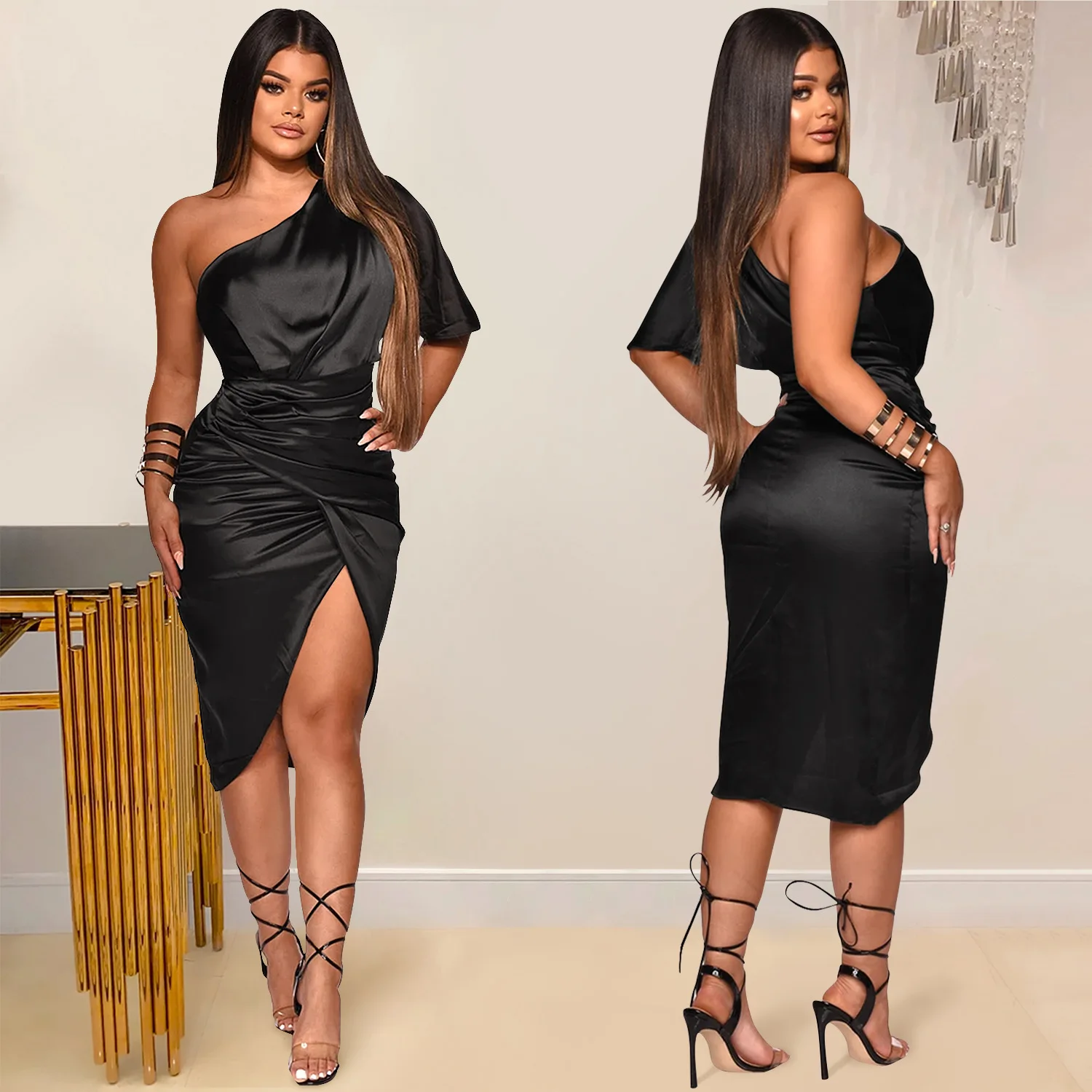 Sexy Club Bodycon Satin Dresses for 