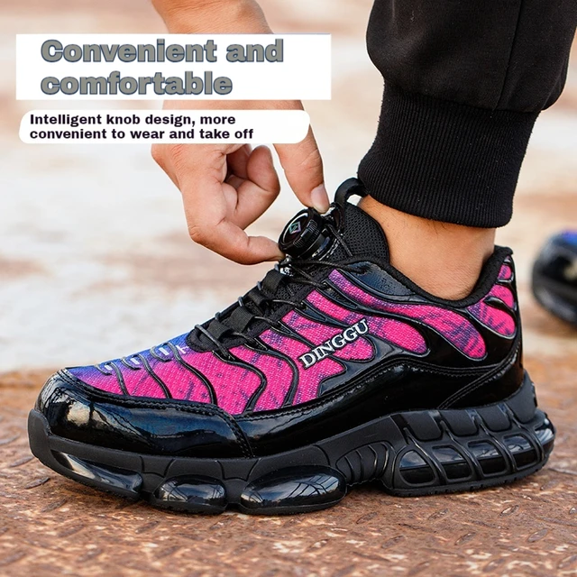 Rotating Button Safety Shoes Men Steel Toe Work Shoes Indestructible Security Work Sneakers Protective Safety Boots Size 47 48 6