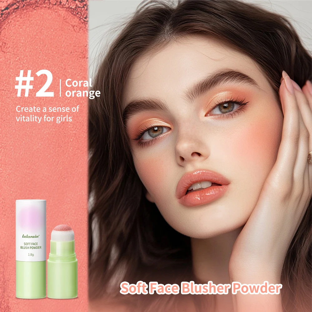 3 Colors Multi-Use Shimmer Soft Face Blusher Powder Tinted Solid Moisturizer Stick For Cheek & Eyes & Lips Korean Face Cosmetics 3