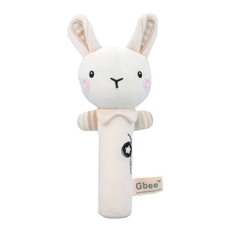 Newborn Baby Rattles Rabbit Bear Grab Ability Training Toys Infant Stroller Bed Hanging Bell Plush Dolls Baby Birthday Gift Toys