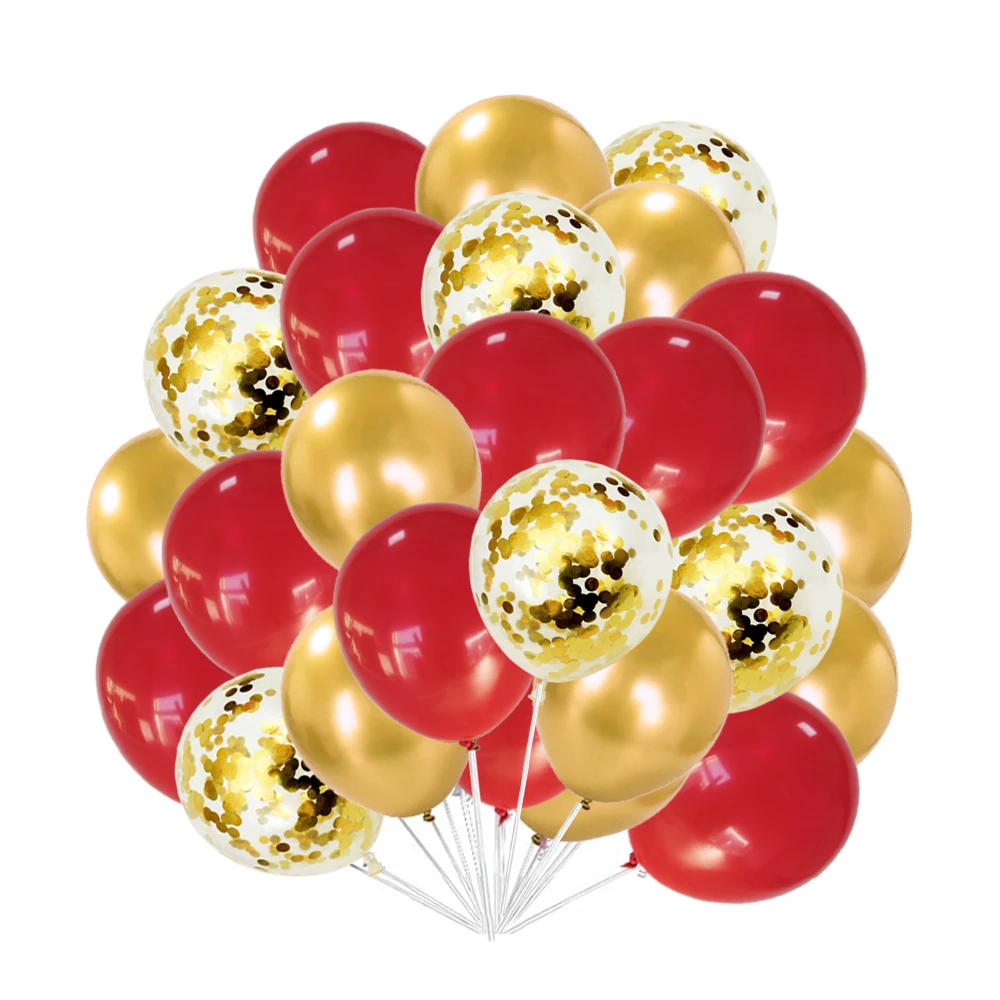30 teile/satz 10 Zoll Mix Roségold Konfetti Latex Luftballons für Geburtstags feier Dekoration Hochzeit Baby party blau rosa Achat Ballon – Detail 10