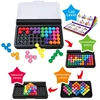 120 Challenges IQ 3D Puzzle Board Game Classic Pyramid Plate Pearl Logical Mind For Children Pyramid Beads Montessori Toys Gifts 2