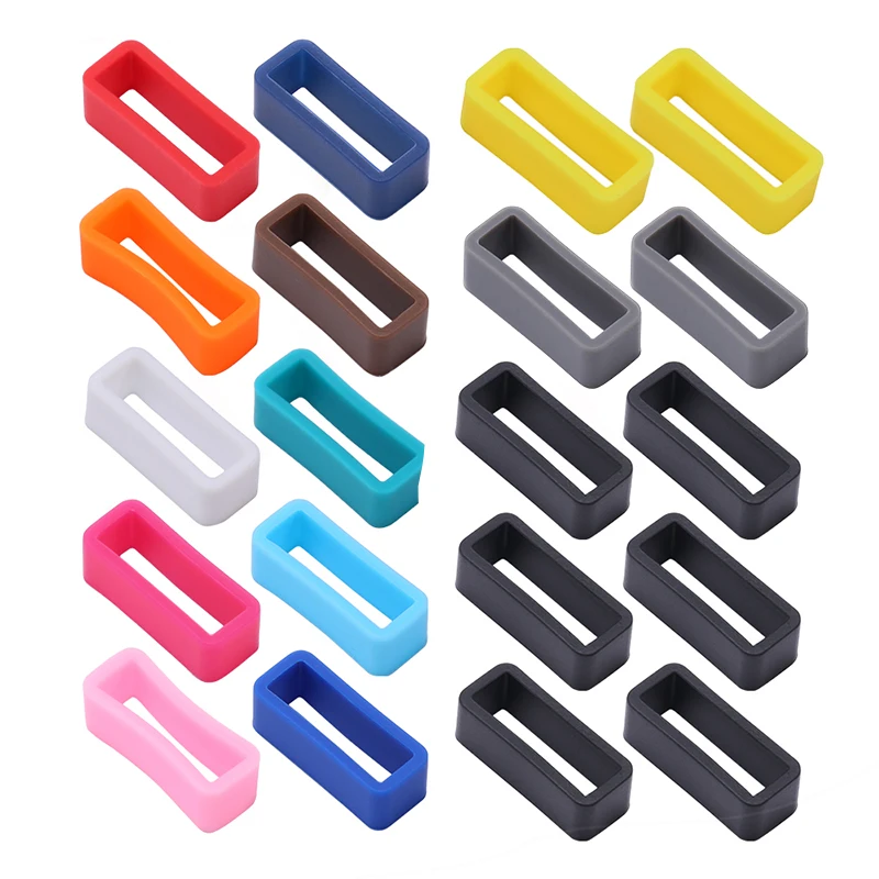 

4pc Silicone Keeper Holder Loops Rubber Retainer Ring 16mm 18mm 20mm 22mm 24mm 26mm Bezel Buckle Watch Accessories