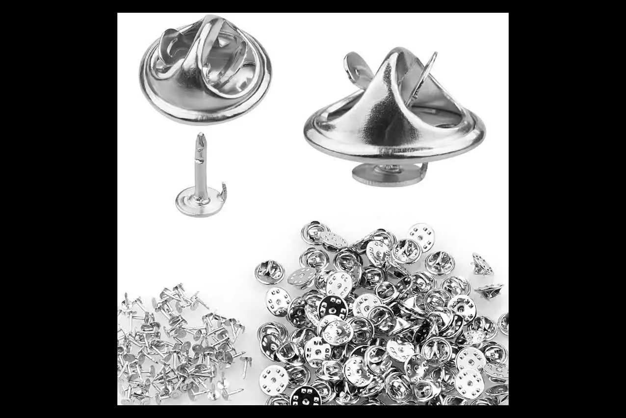 150 Spille In Metallo Argento Con Chiusura A Perno – 3 Dimensioni 20/25/32 Mm Per Gioielli Fai Da Te E Artigianato