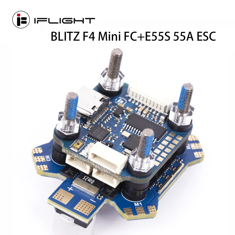 

IFlight BLITZ F405 F4 Mini Flight Controller OSD 5V 2.5A W/ E55S 55A 4-IN-1 ESC DShot150/300/600 Stack 2-6S for FPV Racing Drone
