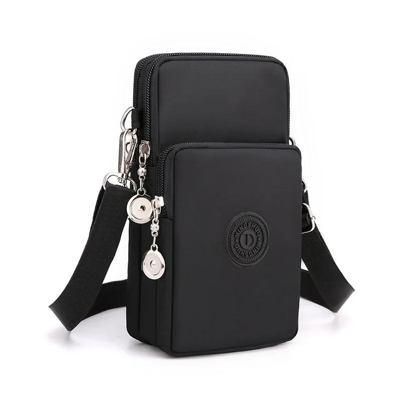 Zipper Front Sling Bag Casual Nylon Crossbody Bag Women's - Temu