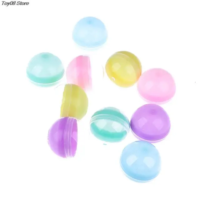10Pcs 45mm Plastic PP Toy Capsules Half Transparent Colorful Round Surprise Ball Easy Open Lock Amusement for Vending Machine 4