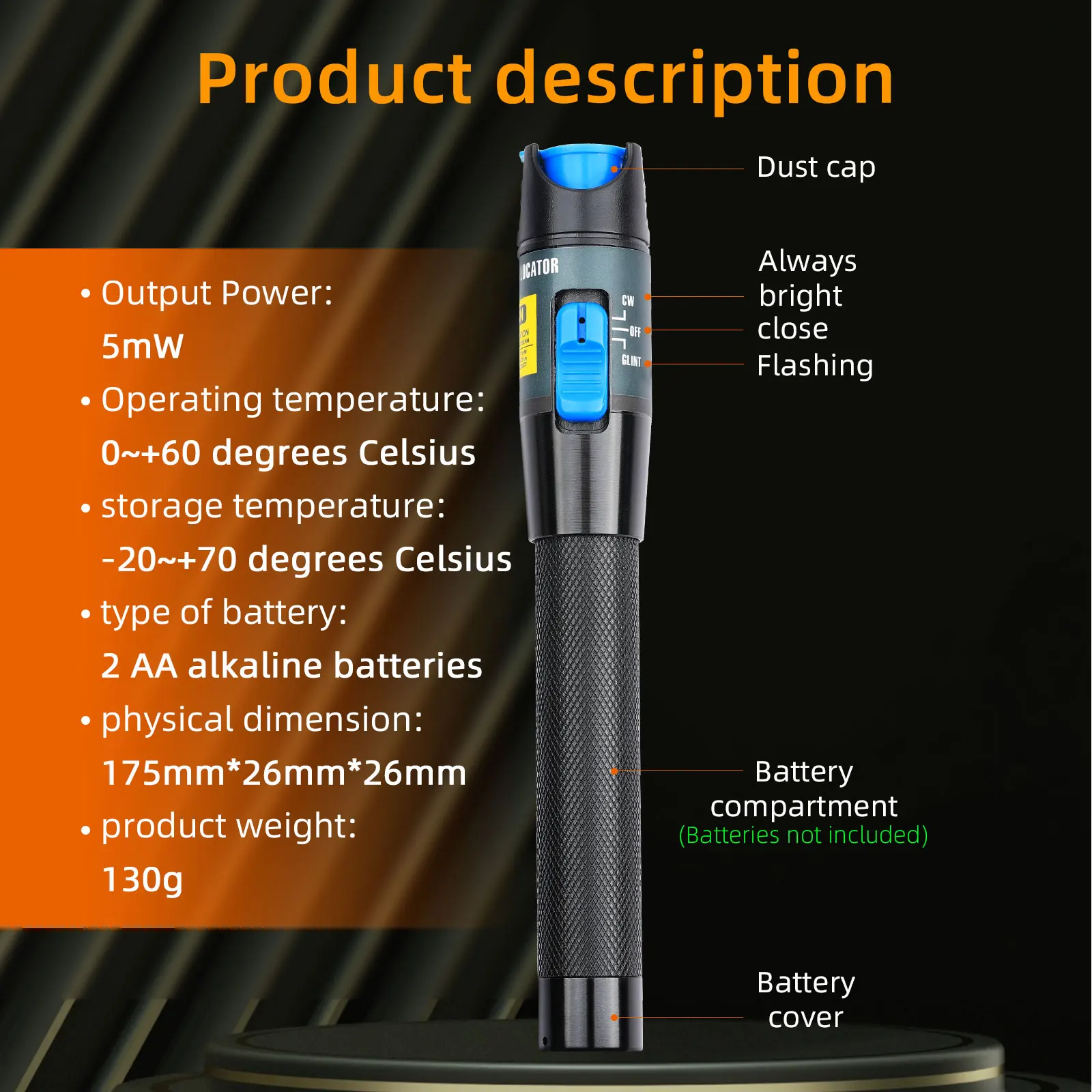 13 Pcs/Set FTTH Fiber Optic Tools Kit with FC-6S Cleaver and  5mW Visual Fault Locator Wire Stripper