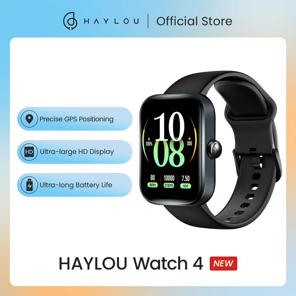 HAYLOU Watch 4 GPS Smartwatch 1.93'' HD Display Bluetooth Phone Call Health Monitoring IP68 Waterproof Smart Sport Watch