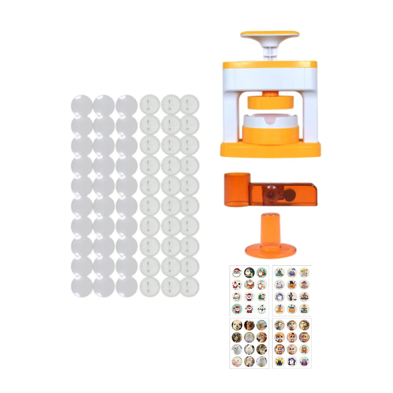 DIY Pin Badge Button Maker Decorative Gift 55mm Starter Kits Fitments Simple to Use Badge Die Mould for Birthday Christmas Kids