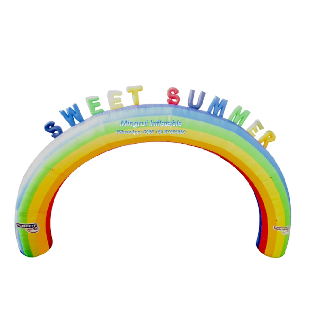 Custom Inflatable Colorful Giant Arches Commercial Archways 20ft Advertising oxford cloth