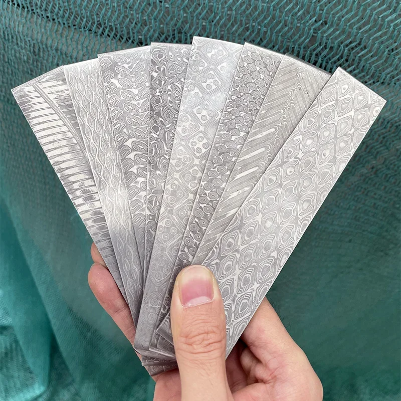 1piece New Pattern Damascus Steel for DIY Knife Making Material VG10 Sandwich Steel Knife Blade Blank Has Been Heat Treatment 3