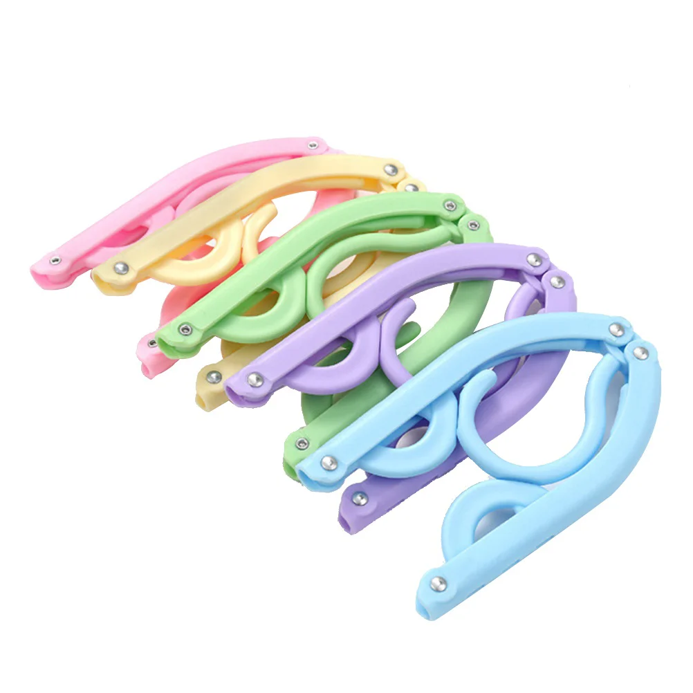 Clothes Hanger 10Pcs Foldable Travel Clothes Hangers Plastic