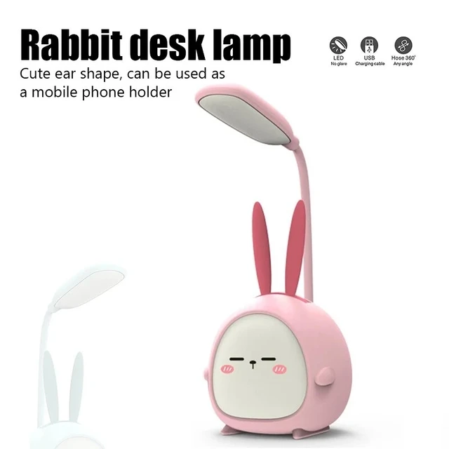 Lampe de bureau à LED, design de dessin animé, Protection des yeux, lampe de  lecture économe en énergie, chargeur USB, veilleuse, idéal pour la chambre  d'un enfant - AliExpress