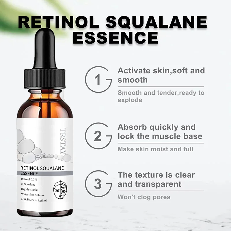 retinol squalane essence reduces fine lines, tightens skin, improves damaged skin, and makes skin soft and delicate 2