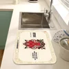 Modern Fashion Defqon1 Music Kitchen Draining Mat Tableware Pad Coffee Dish Drying Mat Placemat Bathroom Kitchen Drain Pad 3
