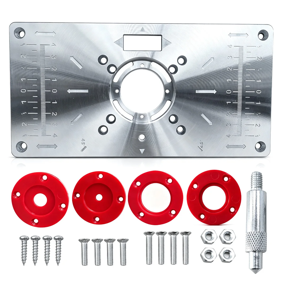 Aluminum Multifunctional Woodworking Router Table Insert for Carpentry and Engraving Tasks