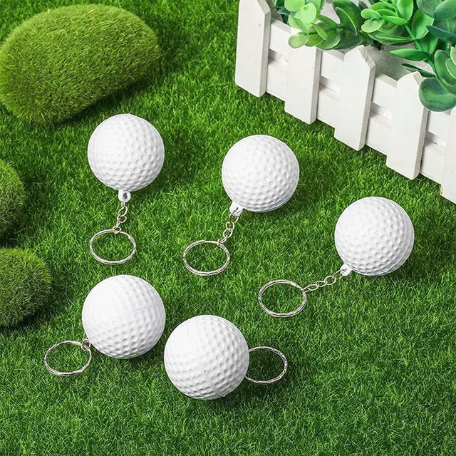 24 Pack White Golf Kulcstartó, Mini Stresszgolyó Sport Ball Iskolai Jutalom A Fiú Lányok Gyerekeknek - Image 3
