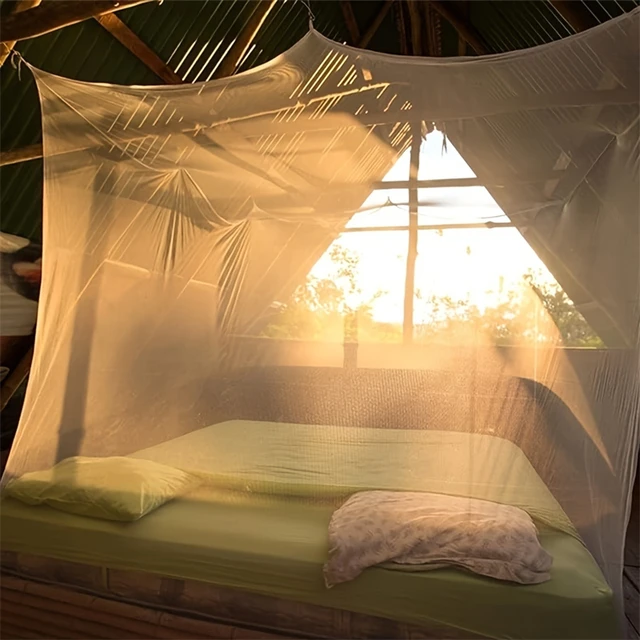 Grand moustiquaire blanche pour Camping, voyage, intérieur et extérieur, chambre à coucher, tente Portable anti-insectes, 1 pièce 3